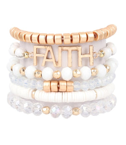 "Big Faith" White & Gold